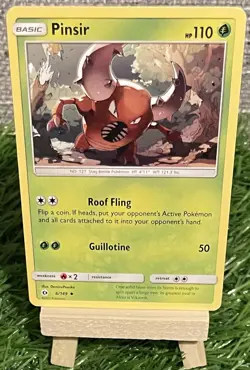 Pokemon Pinsir 6/149 Trading Card Sun & Moon Non-Holo 2017 Uncommon NM Free Post - Image 1