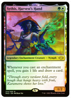 mtg magic sythis, harvest's hand FOIL ENGLISH FRENCH main des recoltes SKETCH - Image 1