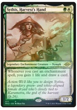 mtg magic sythis, harvest's hand FOIL ENGLISH FRENCH main des recoltes SKETCH - Image 2