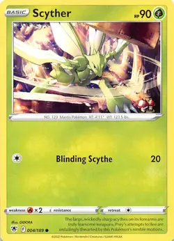 Scyther (004) 004/189 SWSH10: Astral Radiance Pokemon 010755 - Image 1