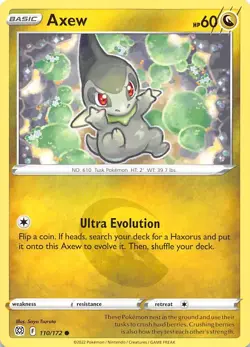 Axew 110/172 SWSH09: Brilliant Stars Pokemon 010706 - Image 1