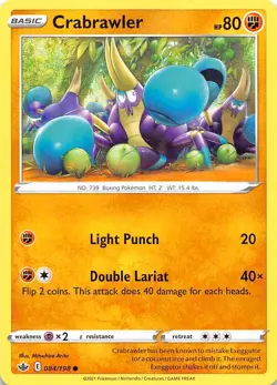 Crabrawler 084/198 SWSH06: Chilling Reign Pokemon 010743 - Image 1
