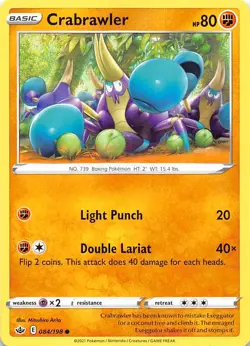 Crabrawler 084/198 SWSH06: Chilling Reign Pokemon 010745 - Image 1