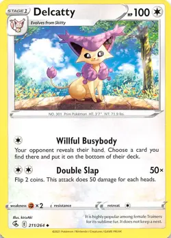Delcatty 211/264 SWSH08: Fusion Strike Pokemon 010628 - Image 1