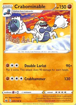Crabominable 085/198 SWSH06: Chilling Reign Pokemon 010436 - Image 1