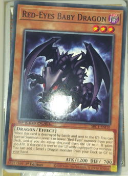 Yugioh Red-Eyes Baby Dragon SBC1-ENI10 Trading Card Game TCG 1st Ed. - Image 1
