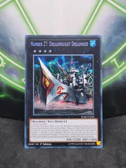 Yugioh Number 27: Dreadnought Dreadnoid BLRR-EN030 Secret Rare 1st Edition NM - Image 1