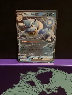 Pokemon TCG Blastoise EX Double Rare Holo Card 009/165 Scarlet & Violet 151 - Image 1