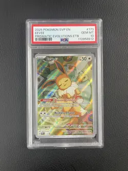 Pokemon TCG Eevee Prismatic Evolutions Promo Card SVP173 PSA 10 - Image 1