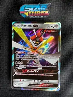 Kartana GX SV73/SV94 Hidden Fates Holo Full Art Pokemon Card - Image 1