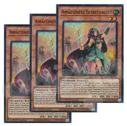 Yugioh - Amazoness Spiritualist x 3 - 1st Edition Ultra Rare NM - Free Holo Card - Image 1