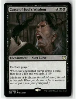 Magic the gathering Curse of Fool's Wisdom Commander 2019 #16 - Image 1