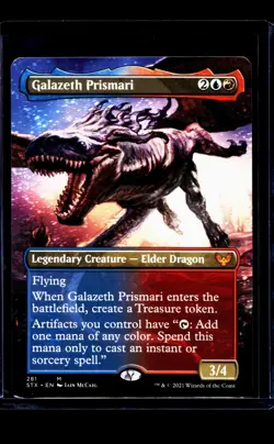 2021 MTG Magic the Gathering STX Strixhaven Borderless #281 Galazeth Prismari LP - Image 1