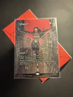 Silkguard (Borderless) 0037 Marvel’s Spider-Man Foil MTG - Image 1