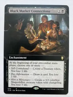 Black Market Connections (Extended Art) #620 (NM) Baldur's Gate CLB Magic MTG - Image 1