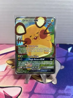 Pokemon TCG Dedenne GX Full Art Ultra Rare Holo Card 195a/214 Unbroken Bonds - Image 1
