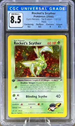 Pokemon Rocket's Scyther 2000 Gym Heroes - 1st Edition 13/132 HOLO CGC 8.5 NM/M+ - Image 3