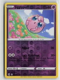 Pokemon TCG Fusion Strike Jigglypuff x1 NM Reverse Holo 110 - Image 1