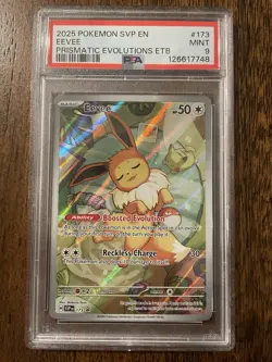 2025 POKEMON SVP EN-SV BLACK STAR PROMO #173 EEVEE PSA 9 - Image 1