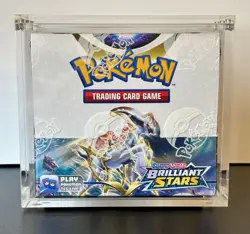 Brilliant Stars Booster Box Pokemon Sword And Shield SWSH - Sealed-Acrylic Case - Image 1