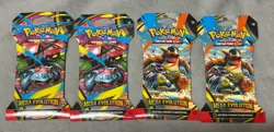 Pokemon TCG Mega Evolution Sleeved Booster Packs Factory Sealed Lot of 4 - Image 1