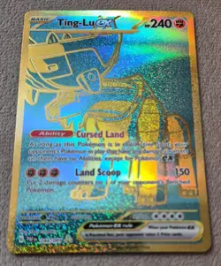 Ting-Lu ex 244/091 Pokemon SV: Paldean Fates Gold Hyper Rare Holo NM - Image 1
