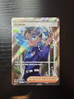 Amarys Prismatic Evolutions Ultra Rare Trainer Pokemon TCG SV 132/131 - Image 1