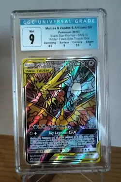 Moltres Zapdos Articuno GX Pokemon Hidden Fates Black Star Promo SM210 CGC 9 - Image 1