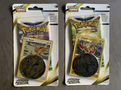 Pokemon BRILLIANT STARS Eevee & Flapple Checklane Blister Packs Set Of 2 Sealed - Image 1