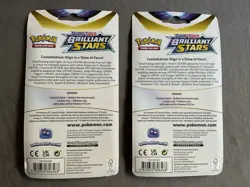 Pokemon BRILLIANT STARS Eevee & Flapple Checklane Blister Packs Set Of 2 Sealed - Image 2