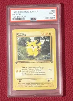 1999 Pokemon Jungle Pikachu First Edition PSA Mint 9 - Image 1
