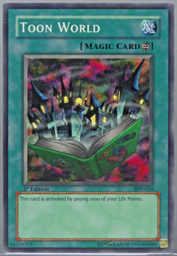 Toon World SDP-024 1st Edition 2003 YuGiOh Starter Deck Pegasus PSA 10 💎 POP 12 - Image 3