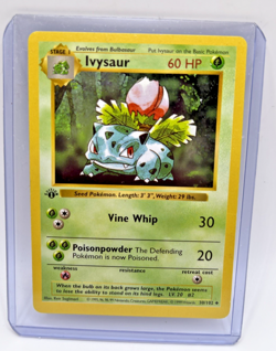 Shadowless Ivysaur 30/102 Base Set Uncommon Pokemon VLP Card Vtg - Image 1