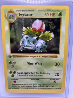 Shadowless Ivysaur 30/102 Base Set Uncommon Pokemon VLP Card Vtg - Image 2