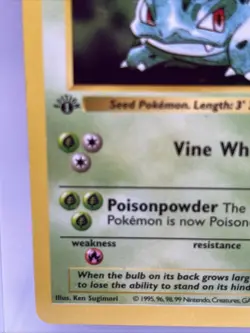 Shadowless Ivysaur 30/102 Base Set Uncommon Pokemon VLP Card Vtg - Image 3