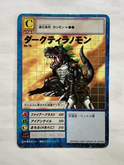 Dark Tyranomon bo-79 Digimon Card Game Vintage Digital monster BANDAI Japan TCG - Image 3