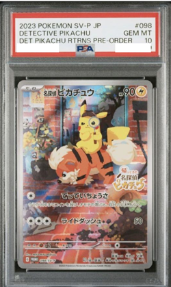 PSA 10 Pokemon Card Detective Pikachu 098/SV-P Nintendo Switch Promo Japanese - Image 1