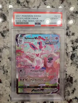 Pokemon Evolving Skies Sylveon VMAX 212 Full Art Secret Rare Card, PSA 10 - Image 3