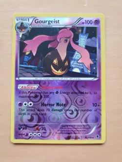 Pokemon TCG Gourgeist XY Phantom Forces 45/119 Reverse Holo Rare Card NM - Image 1
