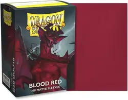 Dragon Shield Matte Blood Red Sleeves 100ct - Standard Size - MTG Pokemon TCG - Image 1