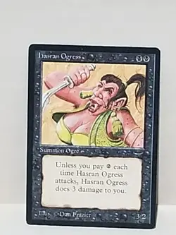 Magic the Gathering Hasran Ogress Arabian Nights Near Mint Never Been Played - Image 1