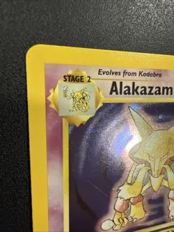 Pokemon TCG Alakazam 1/102 Base Set Unlimited Holo Rare Vintage WOTC - Image 2