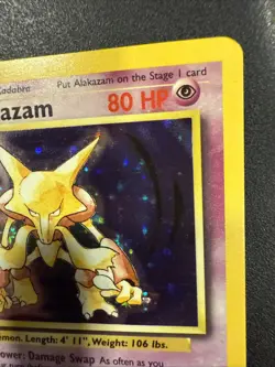 Pokemon TCG Alakazam 1/102 Base Set Unlimited Holo Rare Vintage WOTC - Image 3