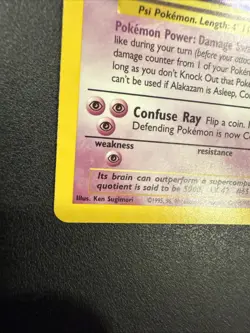 Pokemon TCG Alakazam 1/102 Base Set Unlimited Holo Rare Vintage WOTC - Image 5