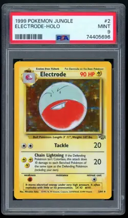 1999 Pokemon Jungle Electrode Holo 2/64 PSA 9 MINT - Image 1