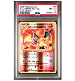 Charizard 11/108 Pokemon TCG XY Evolutions 2016 Reverse Holo Rare PSA 8 NM-MINT - Image 1