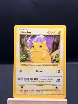 Pokemon Pikachu (Red Cheeks) 58/102 Base Set (Shadowless) Regular - Image 1