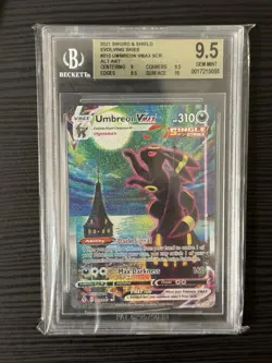 POKEMON BECKETT BGS 9.5 UMBREON VMAX Alternate ALT ART 215/203 EVOLVING SKIES - Image 1