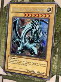 YuGiOh BLUE-EYES WHITE DRAGON Secret Rare Limited Edition FL1-EN001 - Image 1
