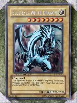 YuGiOh BLUE-EYES WHITE DRAGON Secret Rare Limited Edition FL1-EN001 - Image 2
